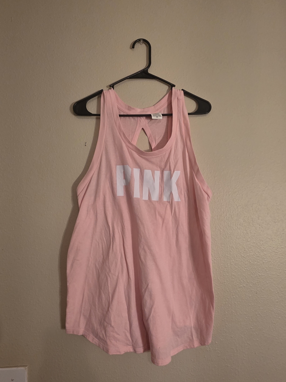 PINK Victoria's Secret Baby Pink Logo Racerback Tank